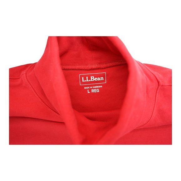 LL Bean Sweater Women's Large Reg Red Turtleneck‎ Classic Casual Soft - Picture 3 of 6